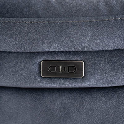 Belagio Blue 2 Seater Power Recliner Sofa