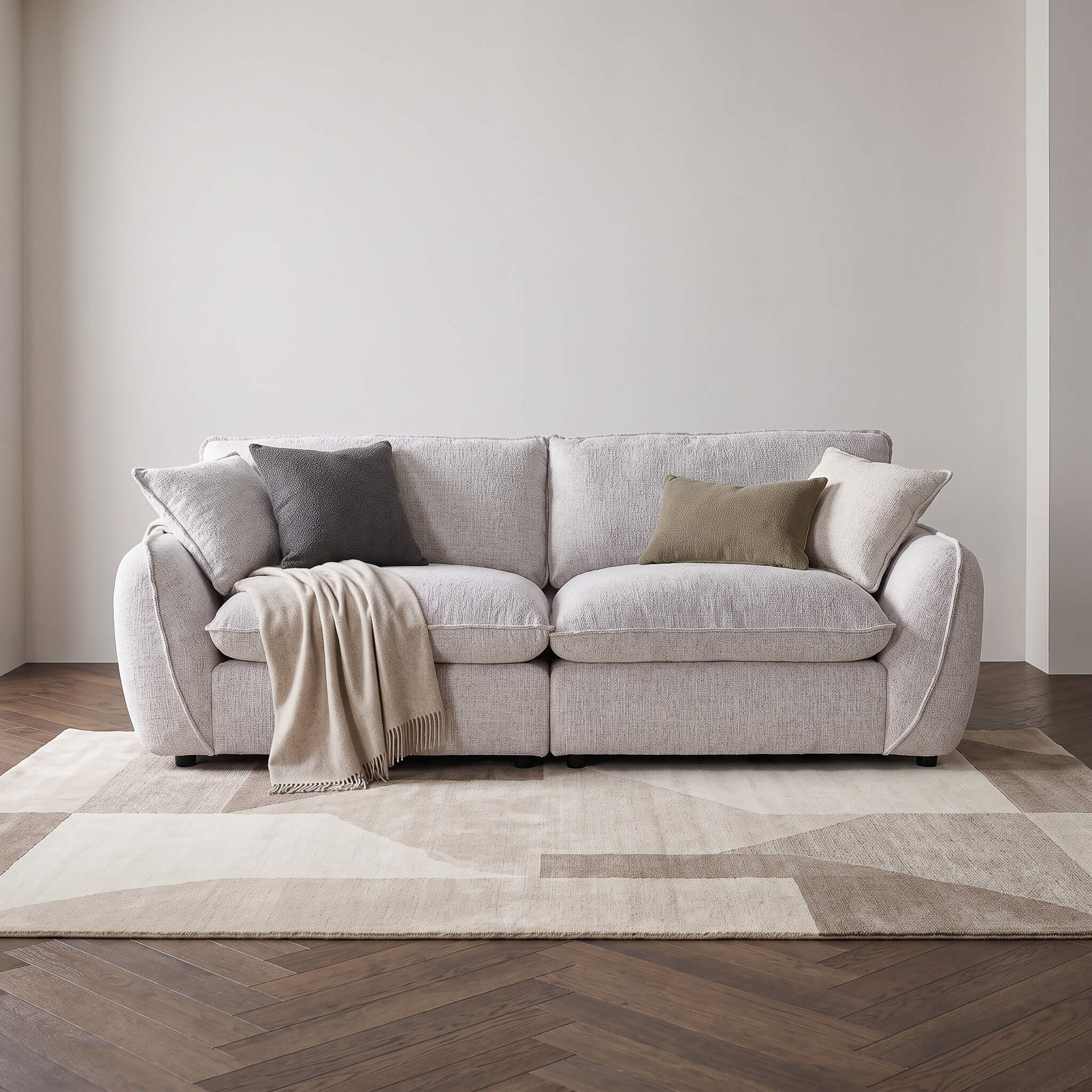 Berlin Beige 3 Seater Sofa