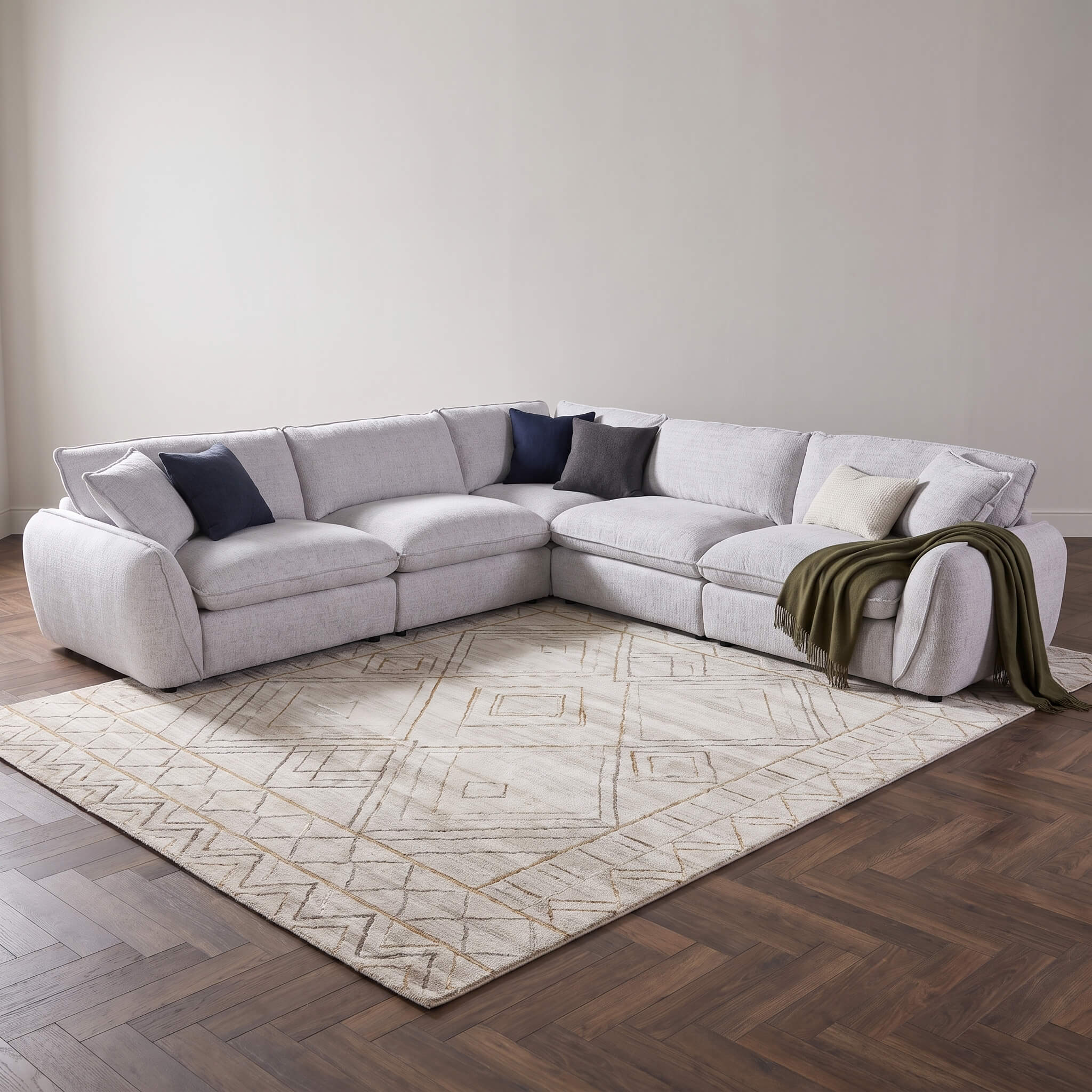 Berlin Beige Double Corner Sofa