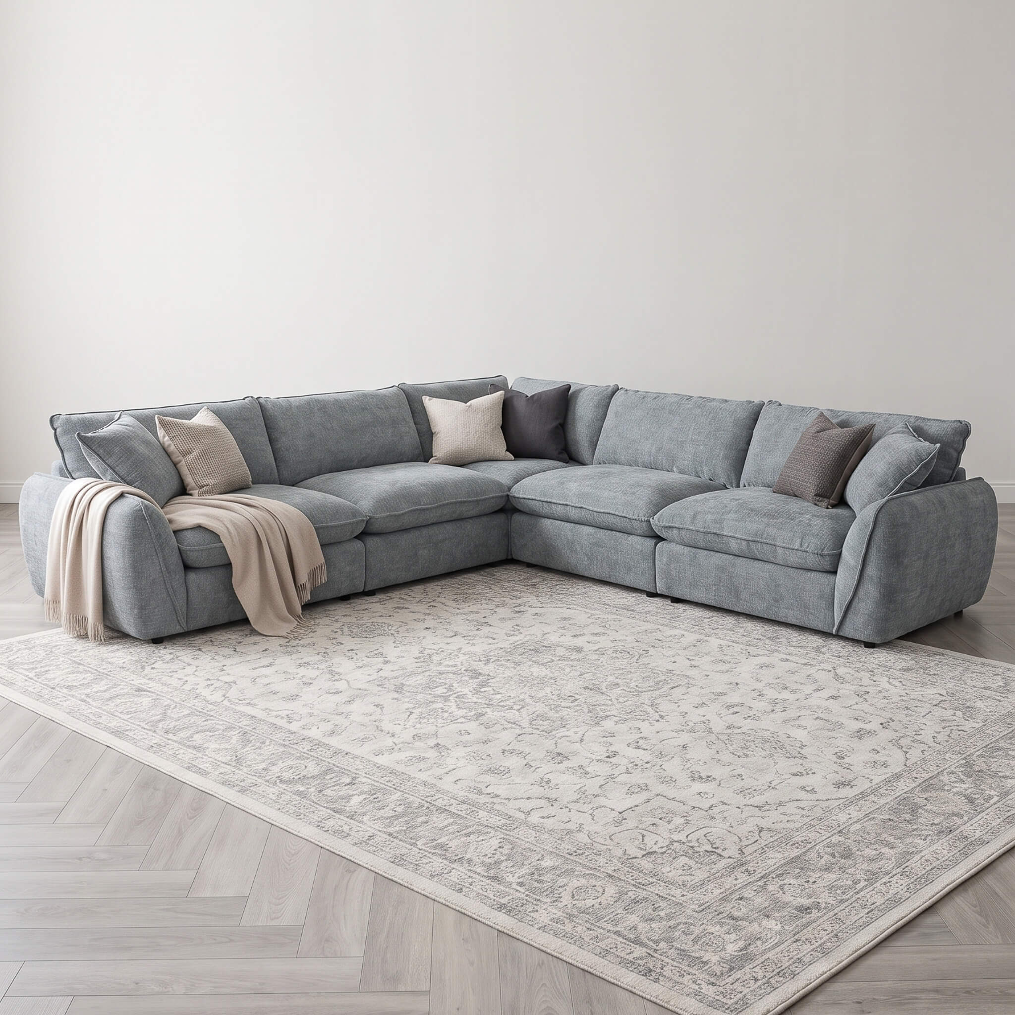 Berlin Grey Double Corner Sofa