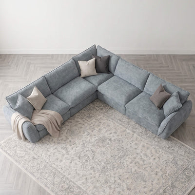 Berlin Grey Double Corner Sofa