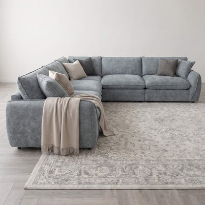 Berlin Grey Double Corner Sofa