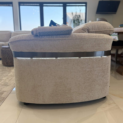 Bicester Beige Power Corner Recliner Sofa with Console