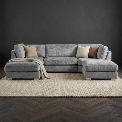 Bishop Grey U Shape Corner Sofa