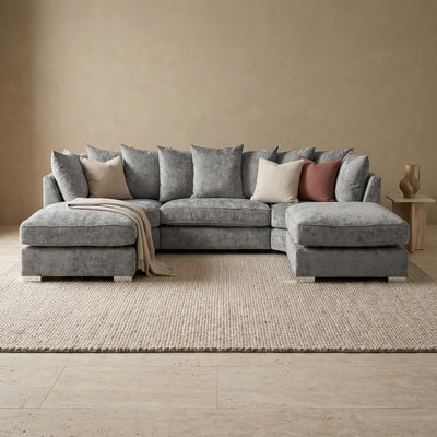 Bishop Grey U Shape Corner Sofa