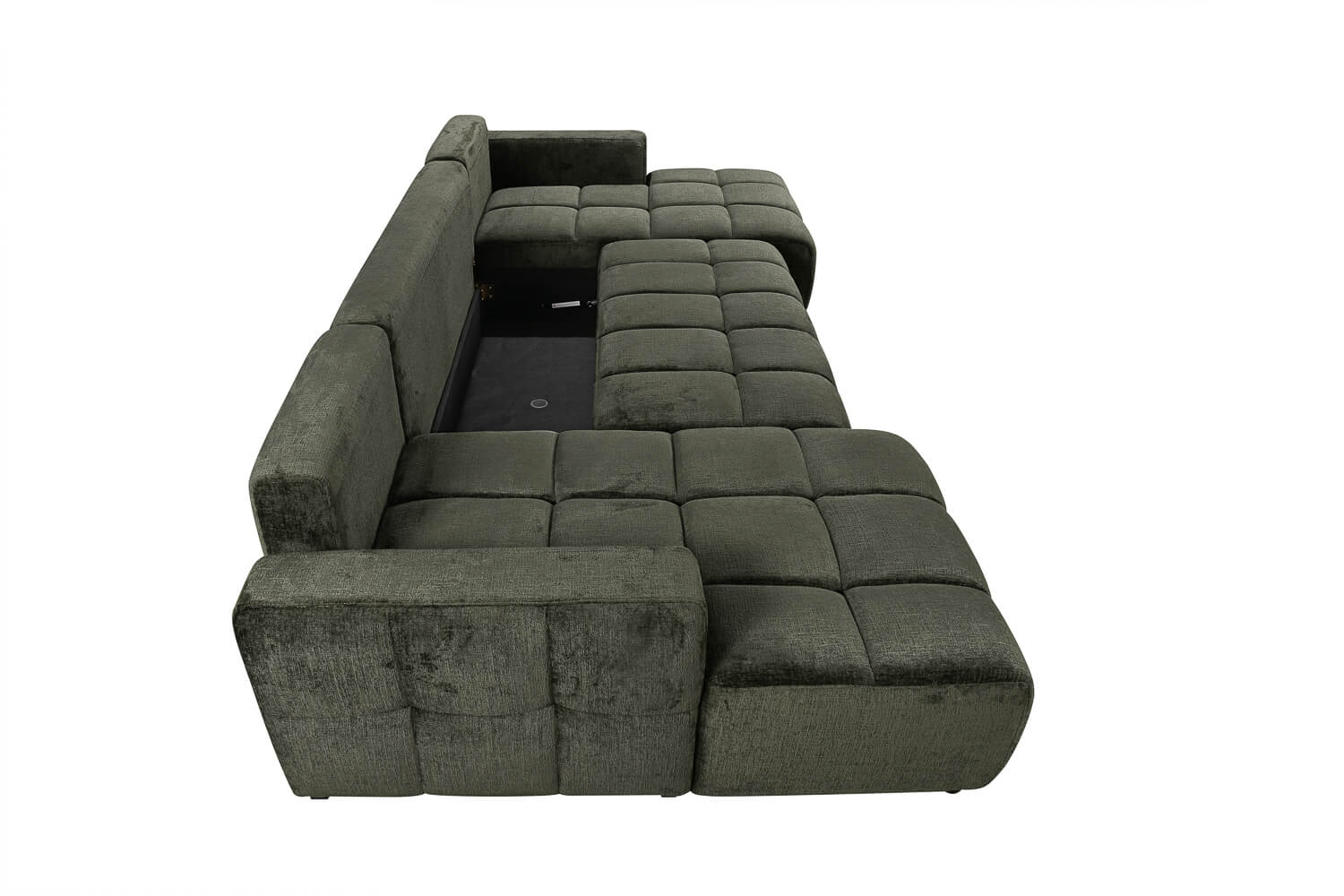 Bromley Green U Shape Corner Sofa