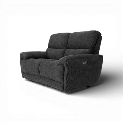Cairo Black 2 Seater Power Recliner Sofa