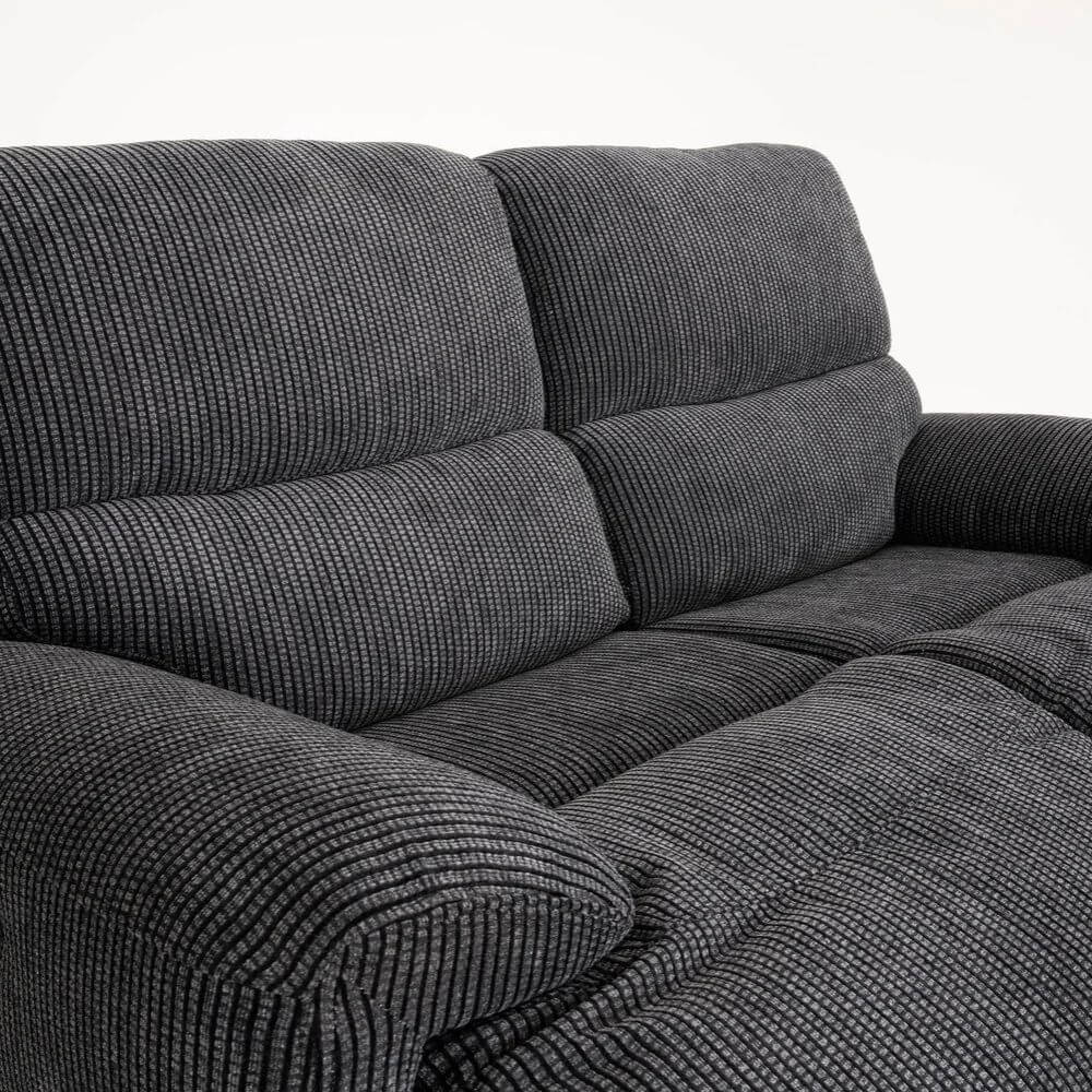 Cairo Black 2 Seater Power Recliner Sofa