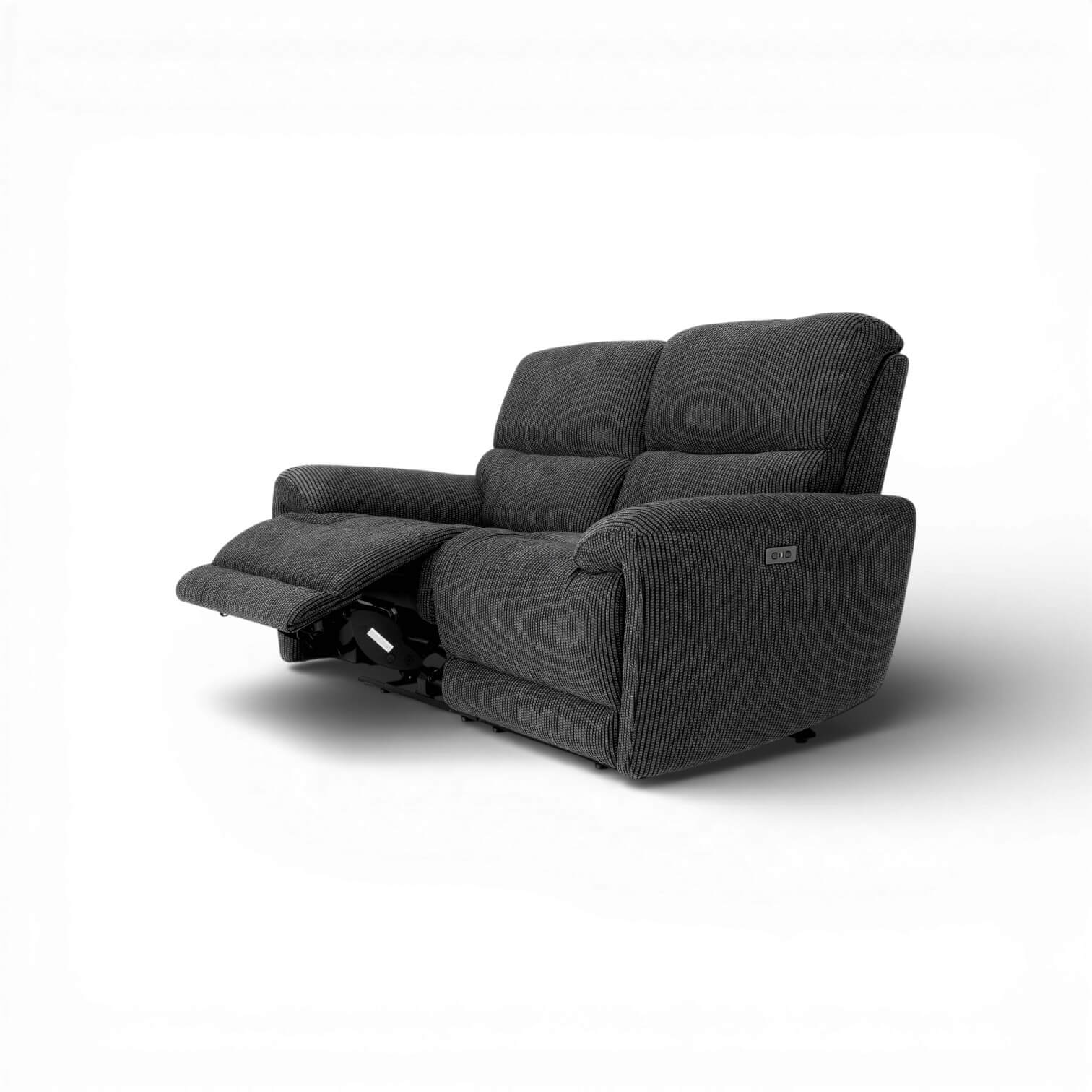 Carlo Black 2 Seater Power Recliner Sofa