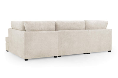 Carmelle Boucle Beige U Shape Corner Sofa
