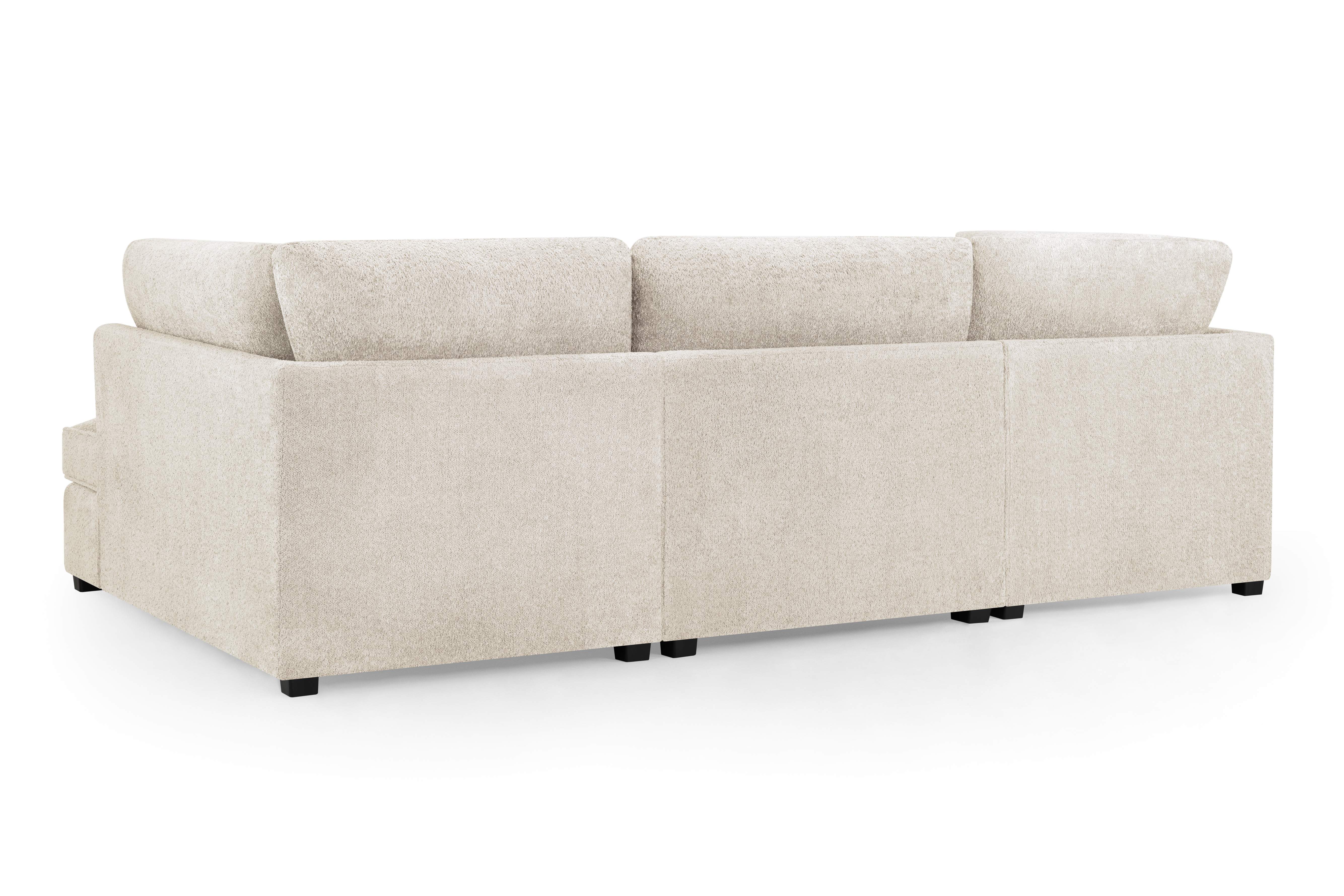 Carmelle Boucle Beige U Shape Corner Sofa