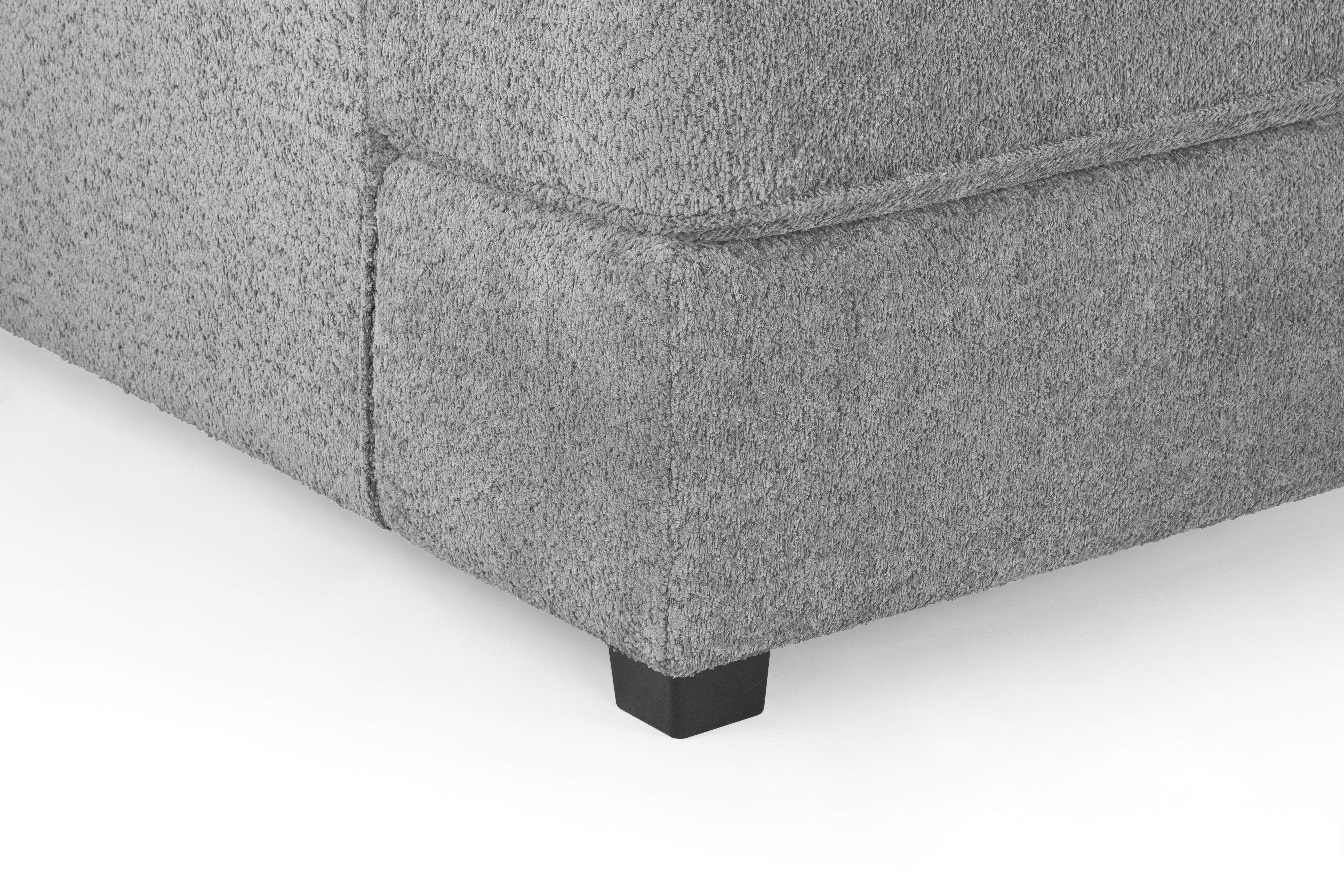 Carmelle Boucle Grey U Shape Corner Sofa