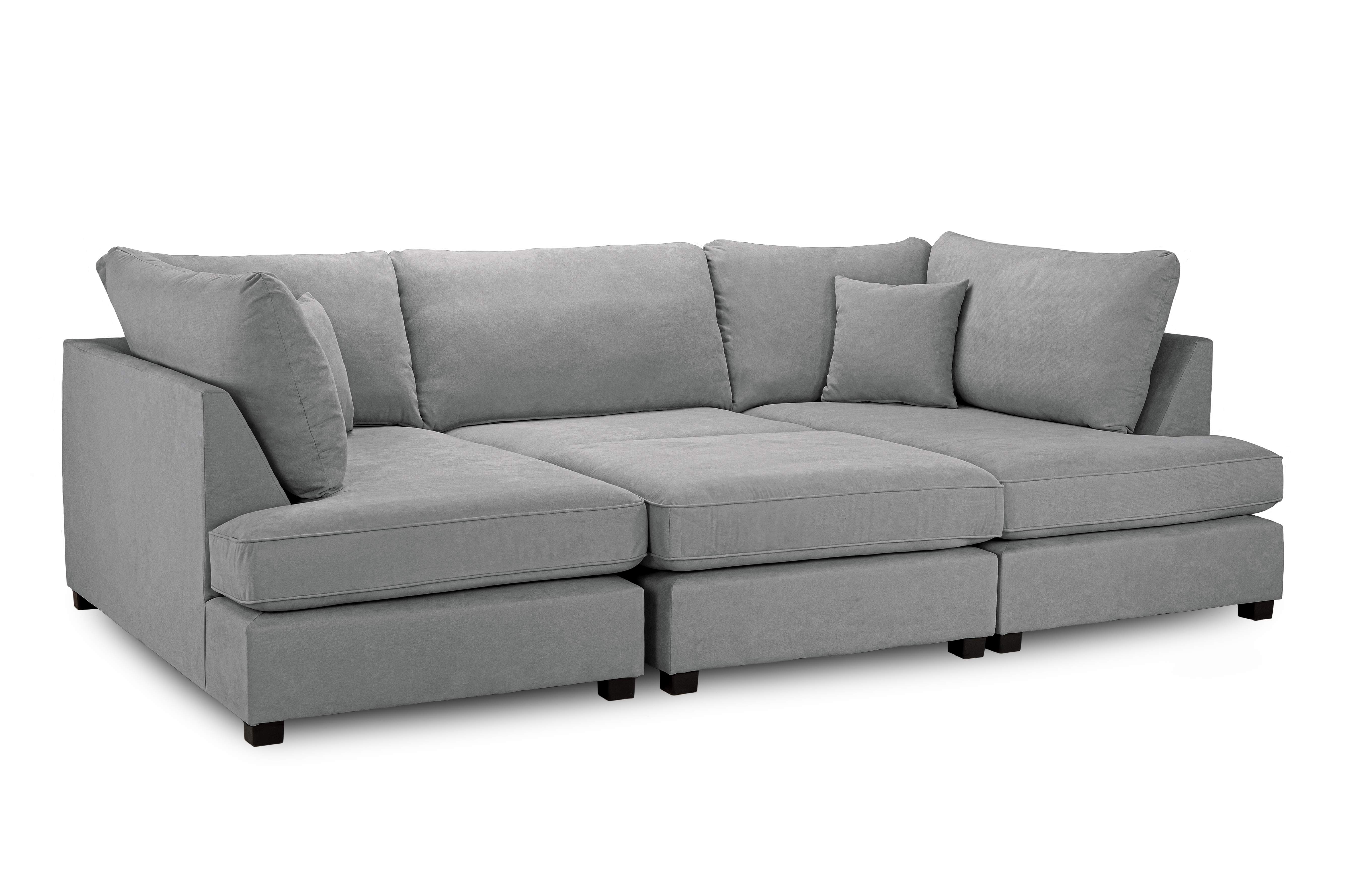 Carmelle Grey U Shape Corner Sofa