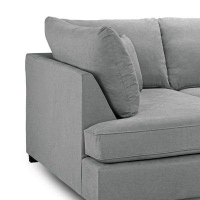 Carmelle Grey U Shape Corner Sofa