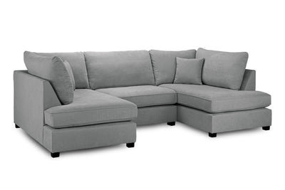 Carmelle Grey U Shape Corner Sofa
