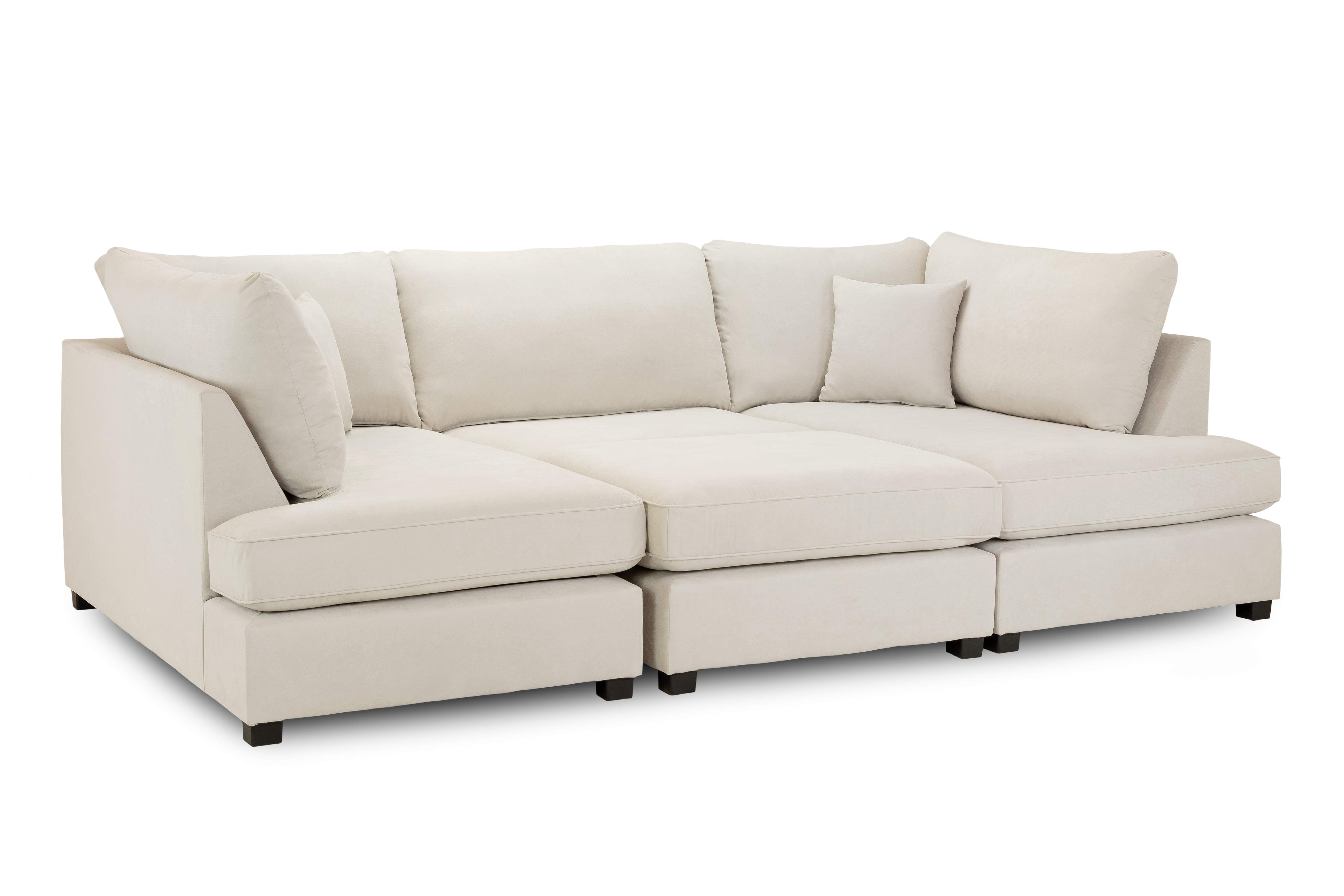 Carmelle Beige U Shape Corner Sofa