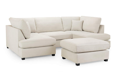 Carmelle Beige U Shape Corner Sofa