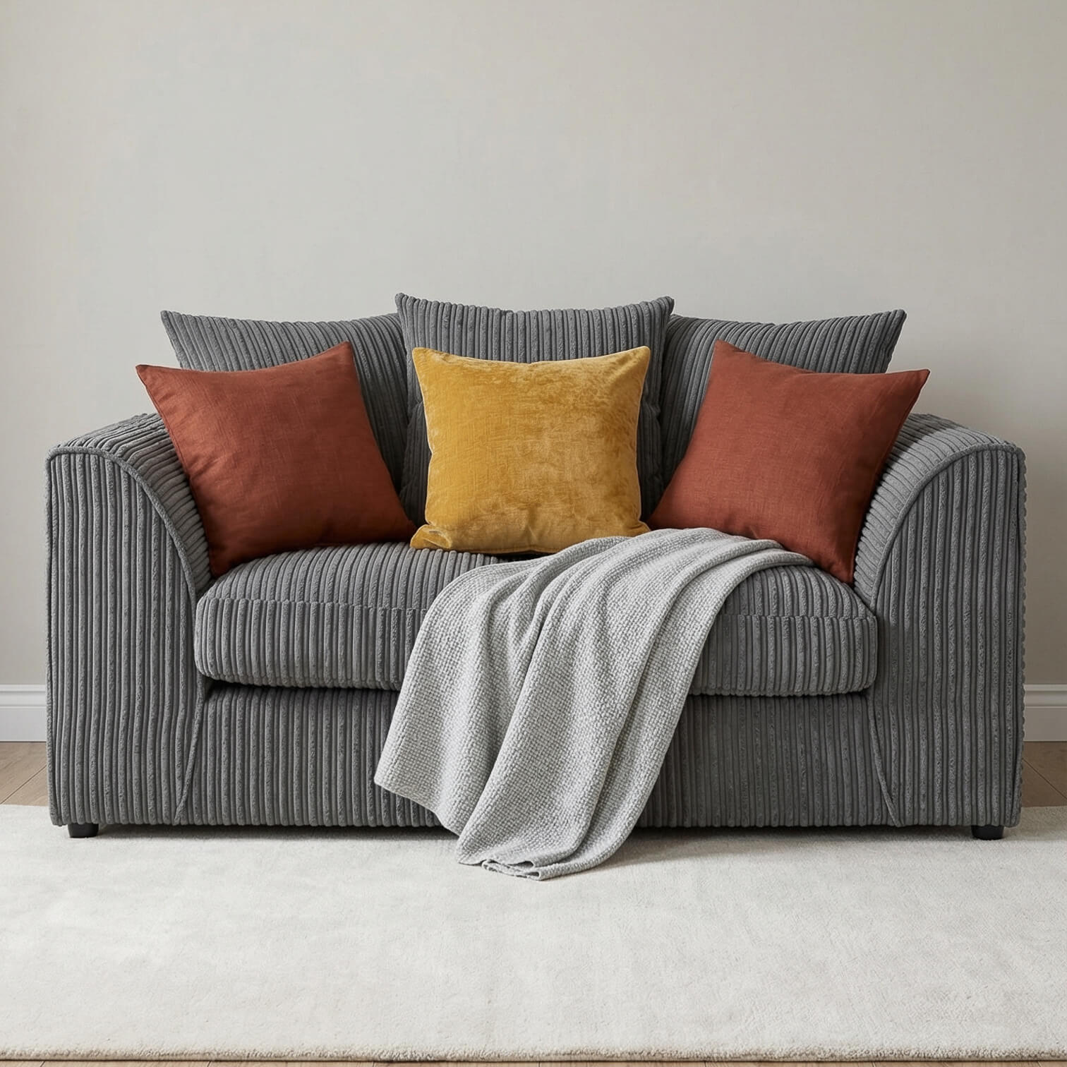 Chicago Grey 2 Seater Sofa