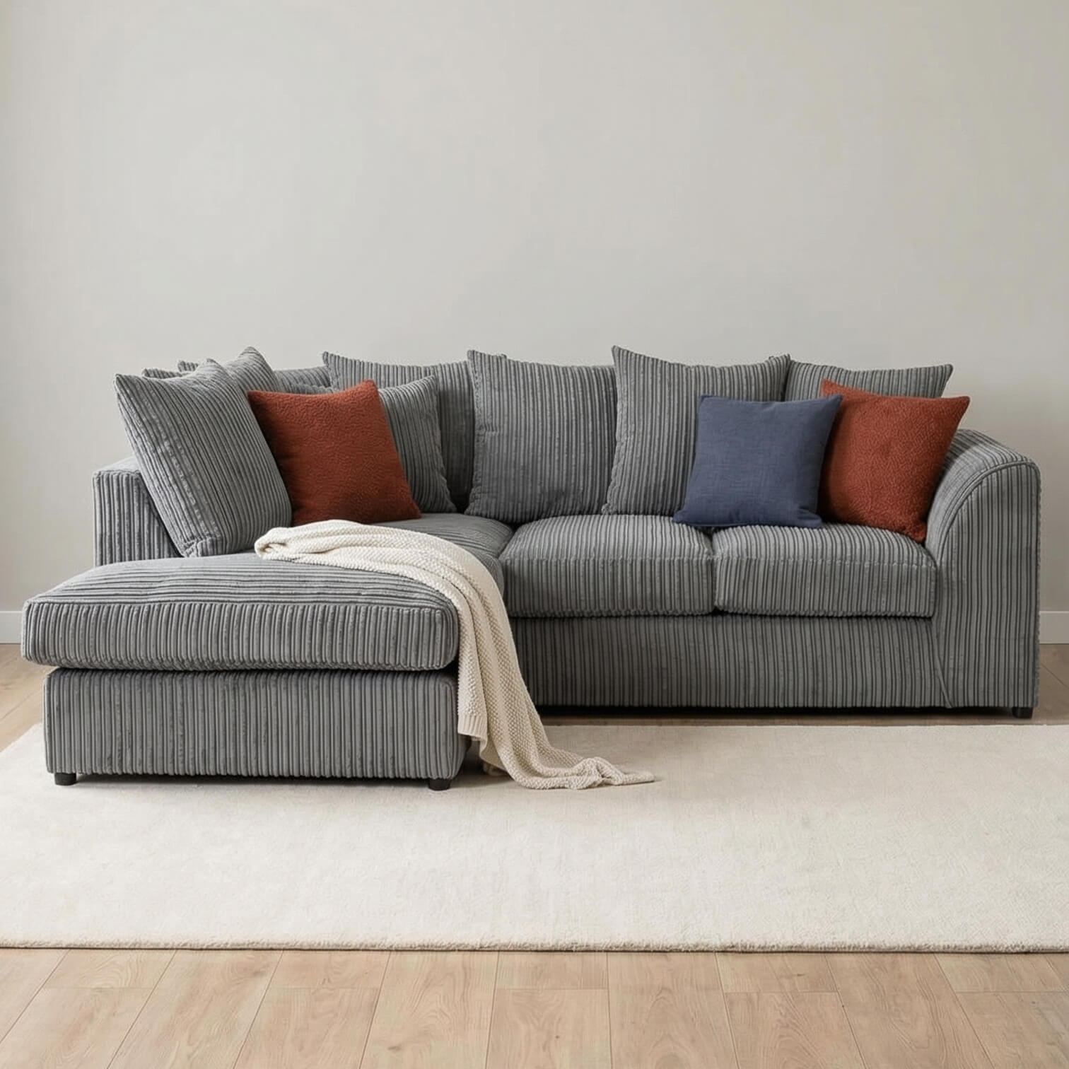 Chicago Grey Left Corner Sofa