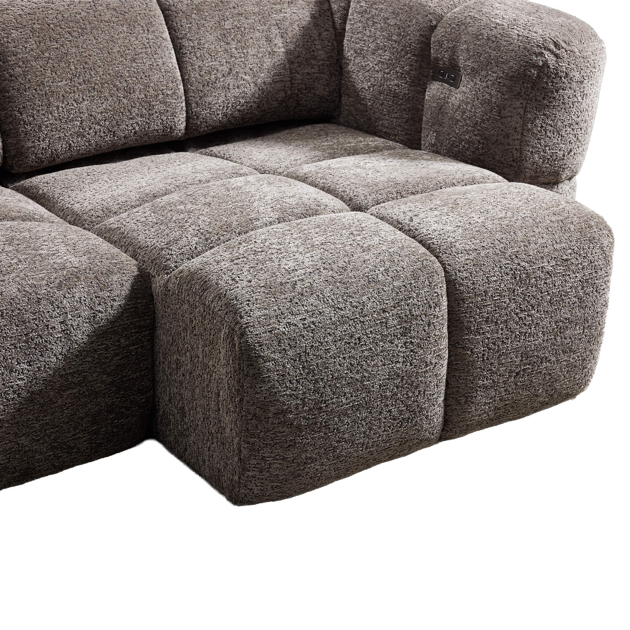 Cloud Grey 3 Seater Power Slider Sofa