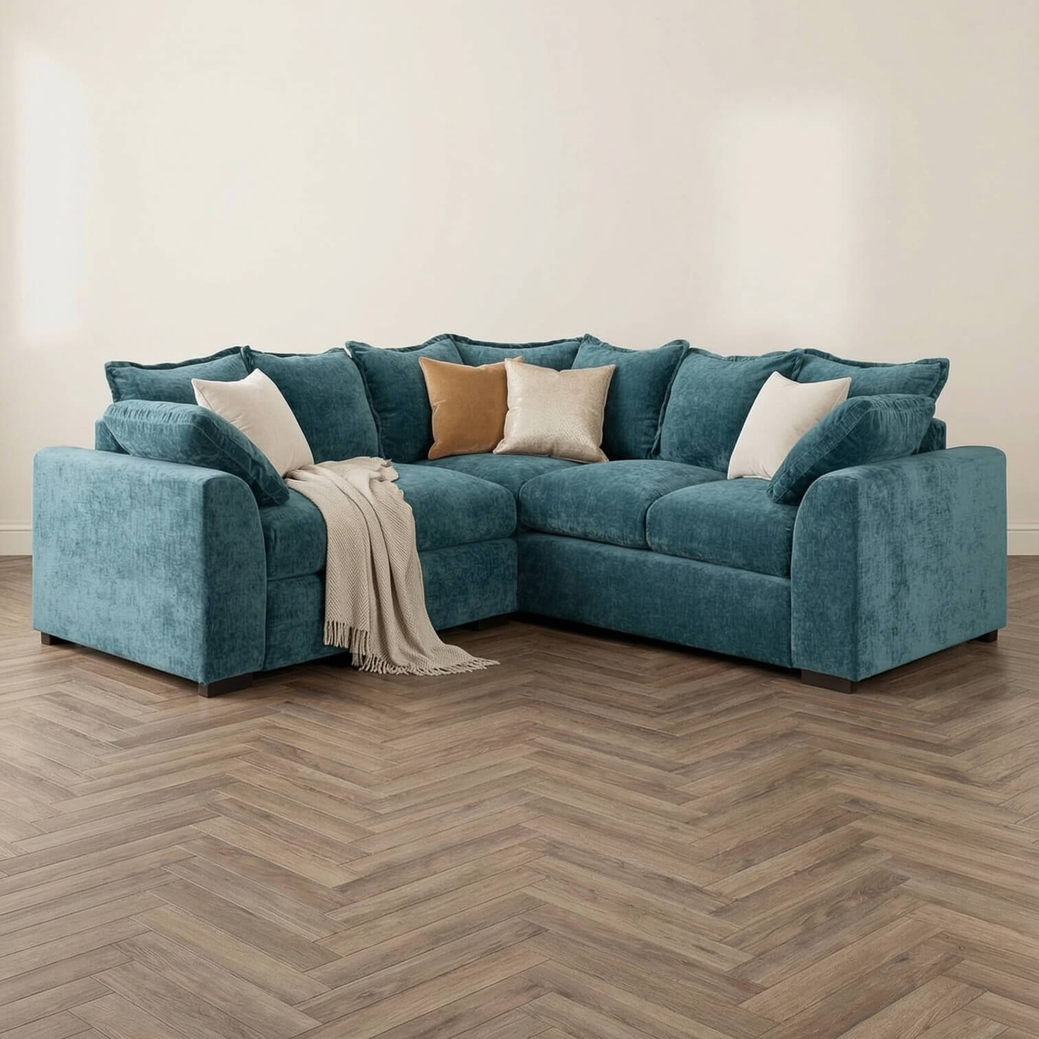 Colbain Teal Corner Sofa