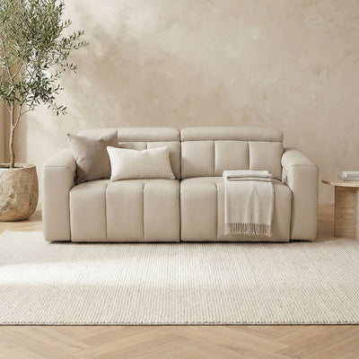 Dallas Beige 3 Seater Power Slider Sofa