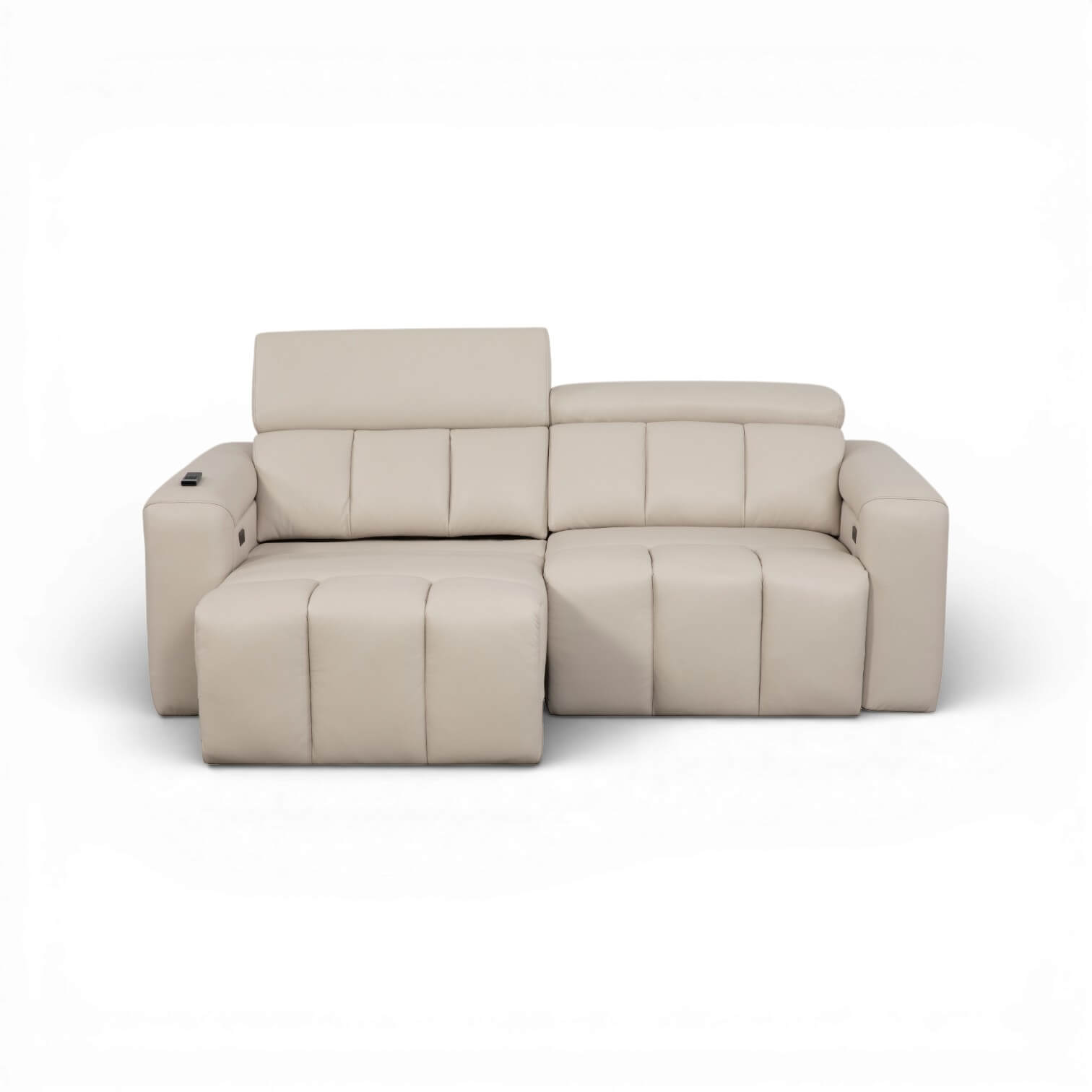 Dallas Beige 3 Seater Power Slider Sofa