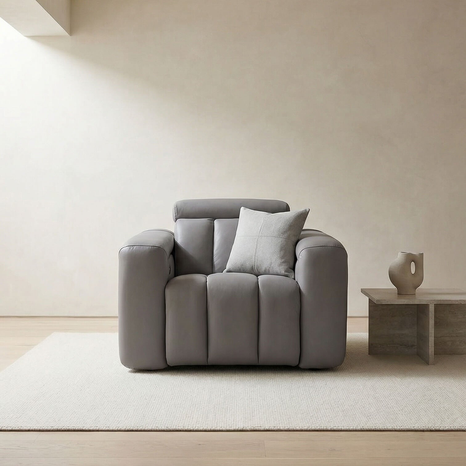 Dallas Grey Power Recliner Armchair