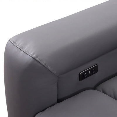 Dallas Grey 3 Seater Power Slider Sofa