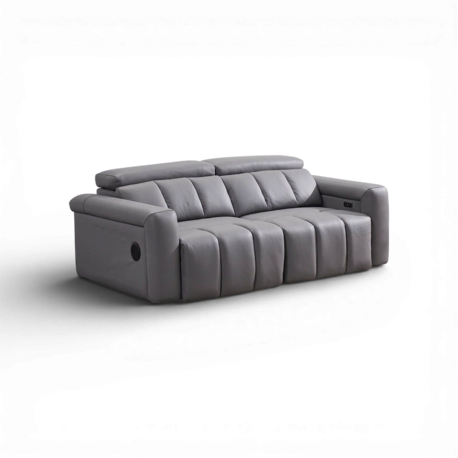 Dallas Grey 3 Seater Power Slider Sofa