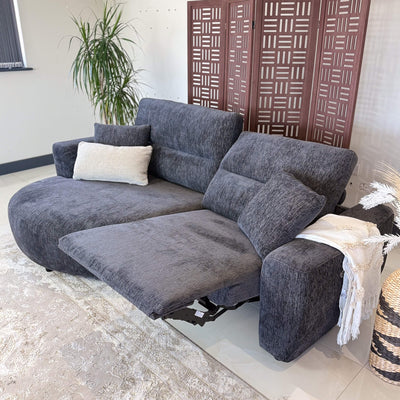 Denver Black Left Power Corner Recliner Sofa