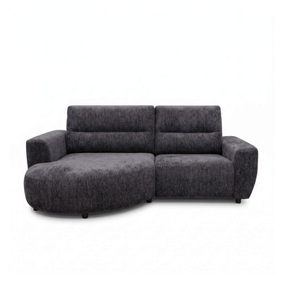 Denver Black Left Power Corner Recliner Sofa
