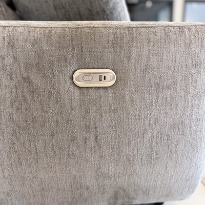 Denver Grey Left Power Corner Recliner Sofa