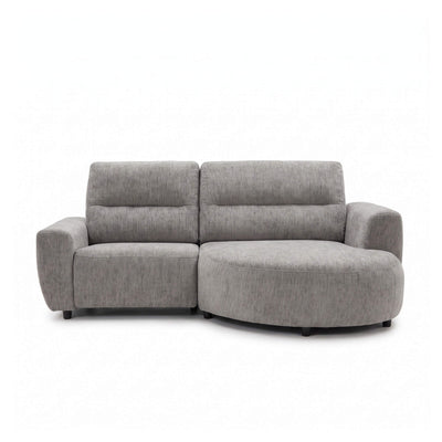 Denver Grey Right Power Corner Recliner Sofa