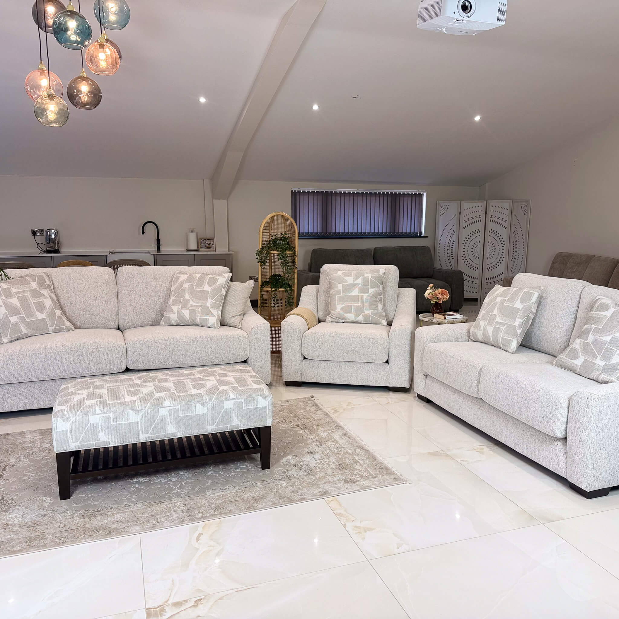 Douglas Beige Footstool