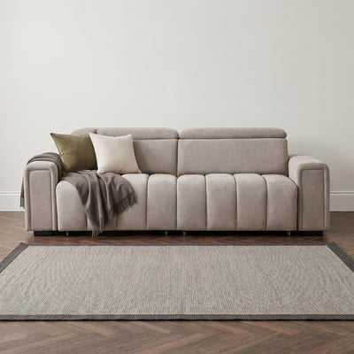 Drift Beige 3 Seater Power Slider Sofa