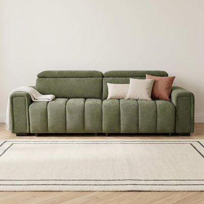 Drift Green 3 Seater Power Slider Sofa