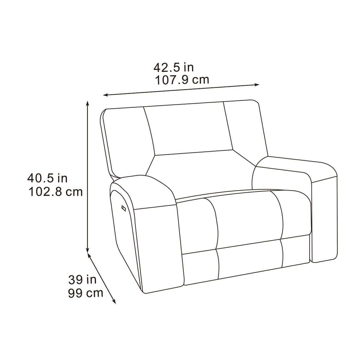 Excalibur Beige Power Recliner Armchair