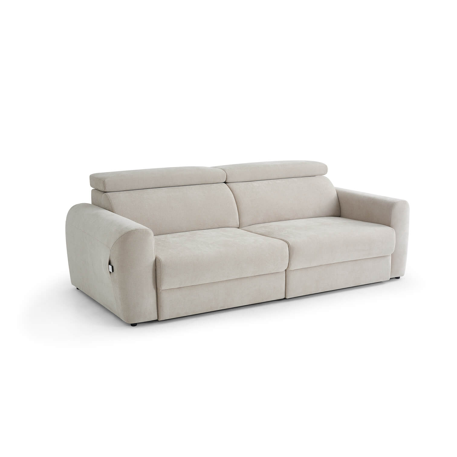 Flex Beige 3 Seater Power Slider Sofa