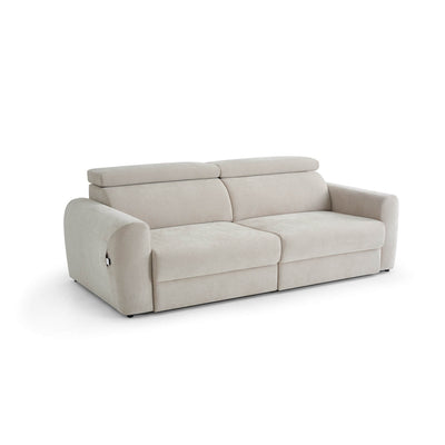 Flex Beige 3 Seater Power Slider Sofa