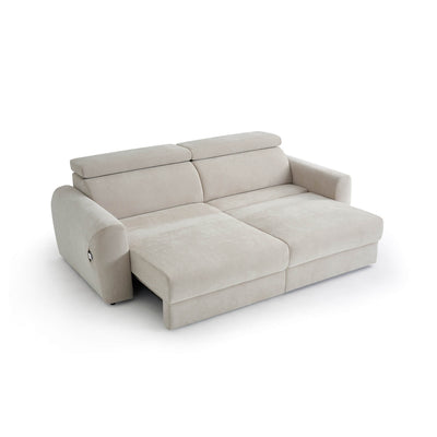 Flex Beige 3 Seater Power Slider Sofa