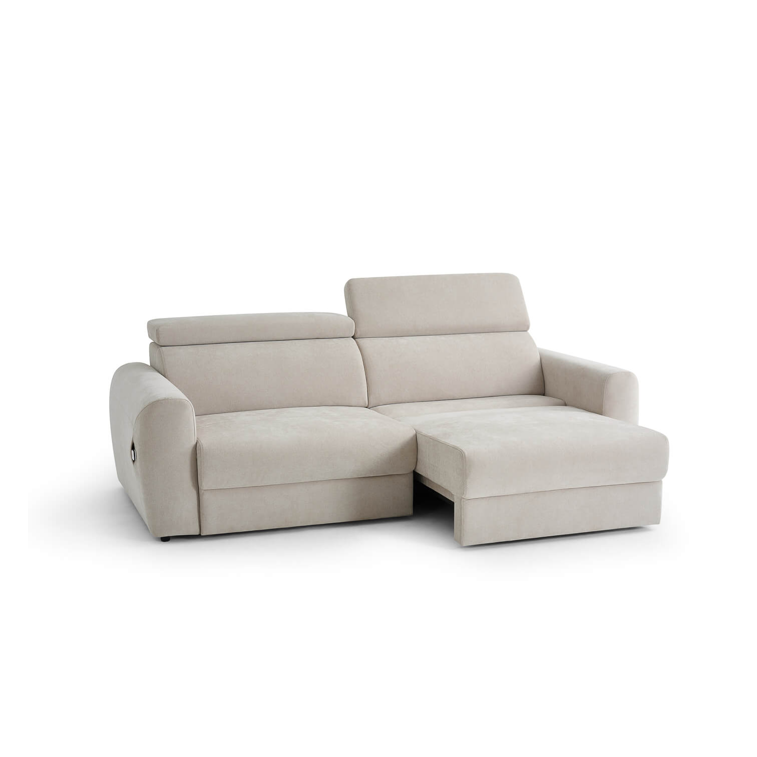 Flex Beige 3 Seater Power Slider Sofa