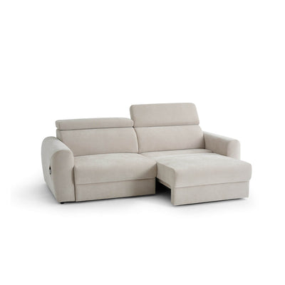 Flex Beige 3 Seater Power Slider Sofa