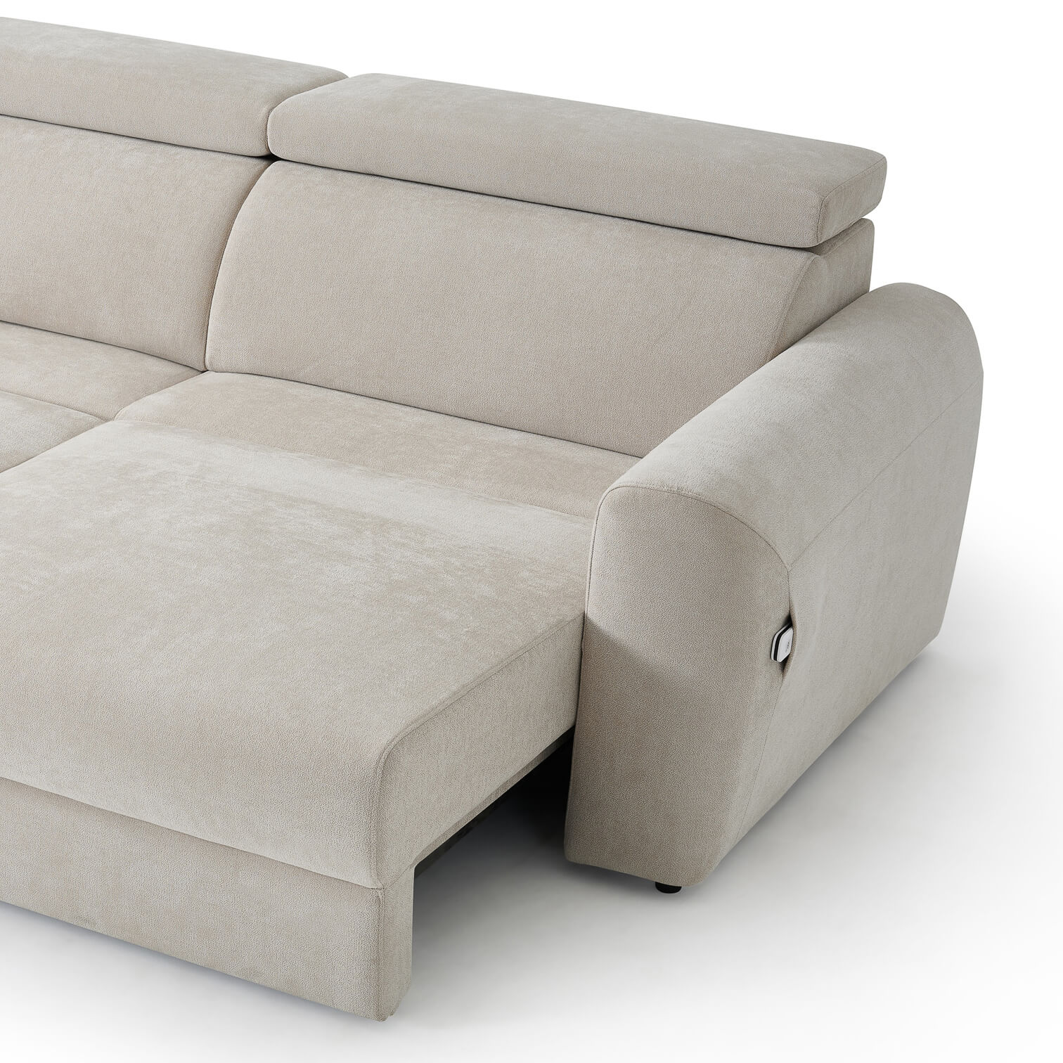 Flex Beige 3 Seater Power Slider Sofa