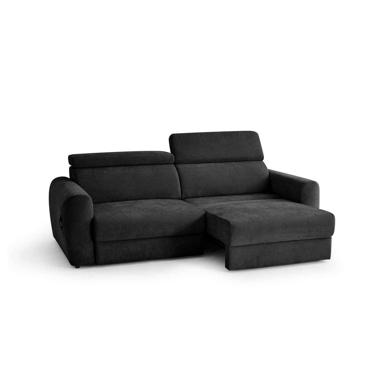 Flex Black 3 Seater Power Slider Sofa