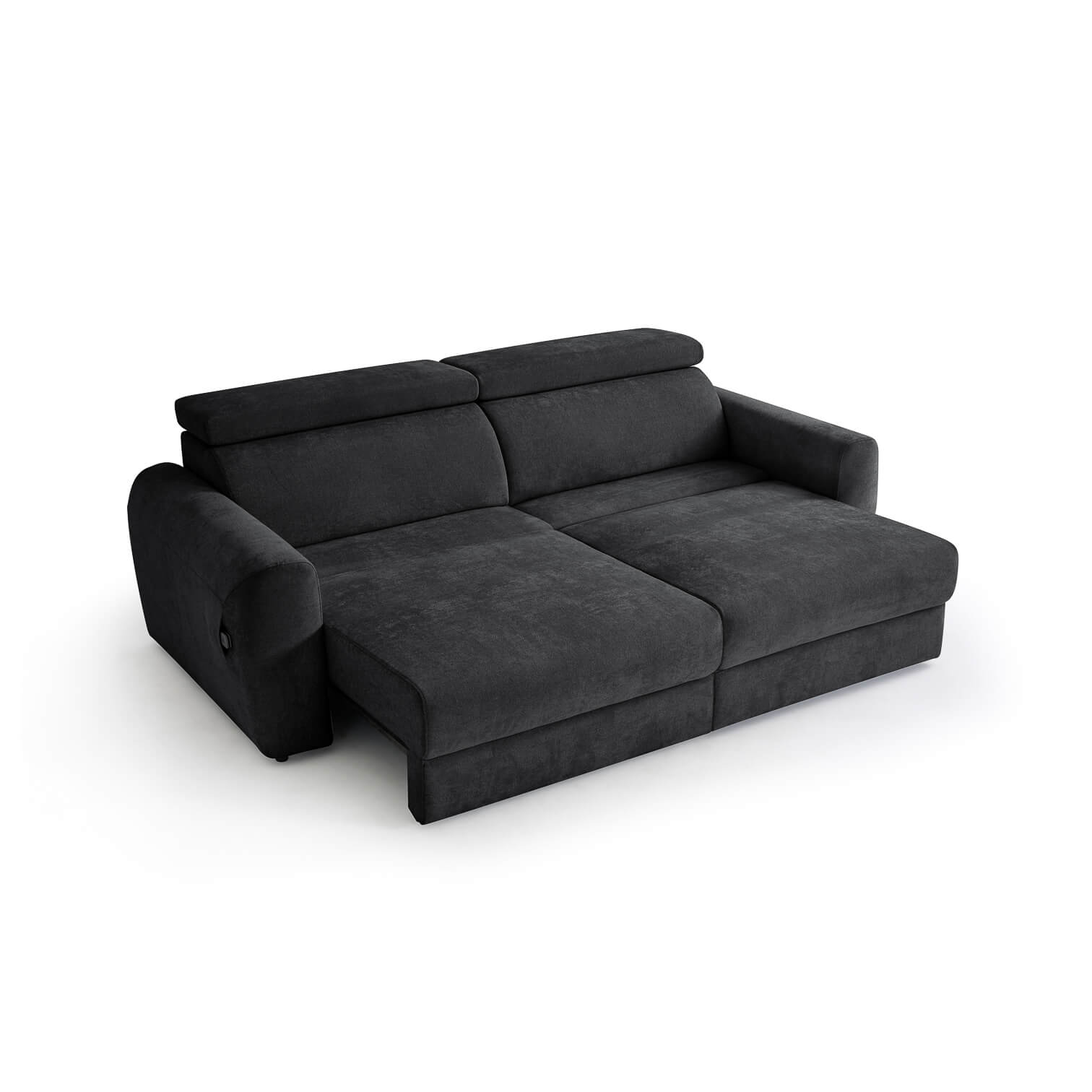 Flex Black 3 Seater Power Slider Sofa