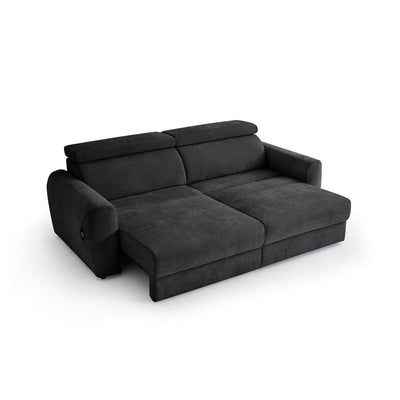 Flex Black 3 Seater Power Slider Sofa