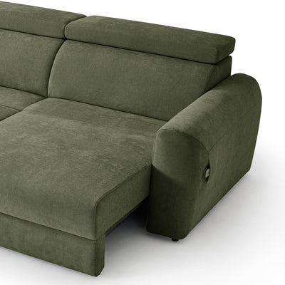 Flex Green 3 Seater Power Slider Sofa