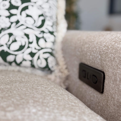 Florence Beige 3 Seater Power Slider Sofa