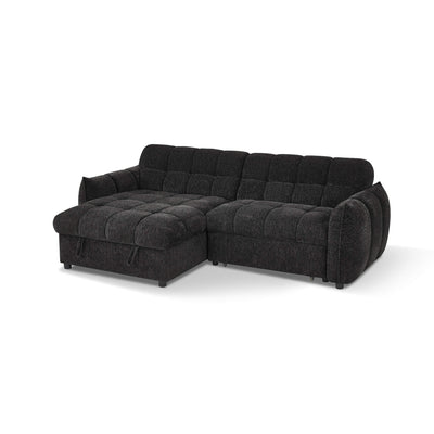 Florida Black Universal Corner Sofa Bed